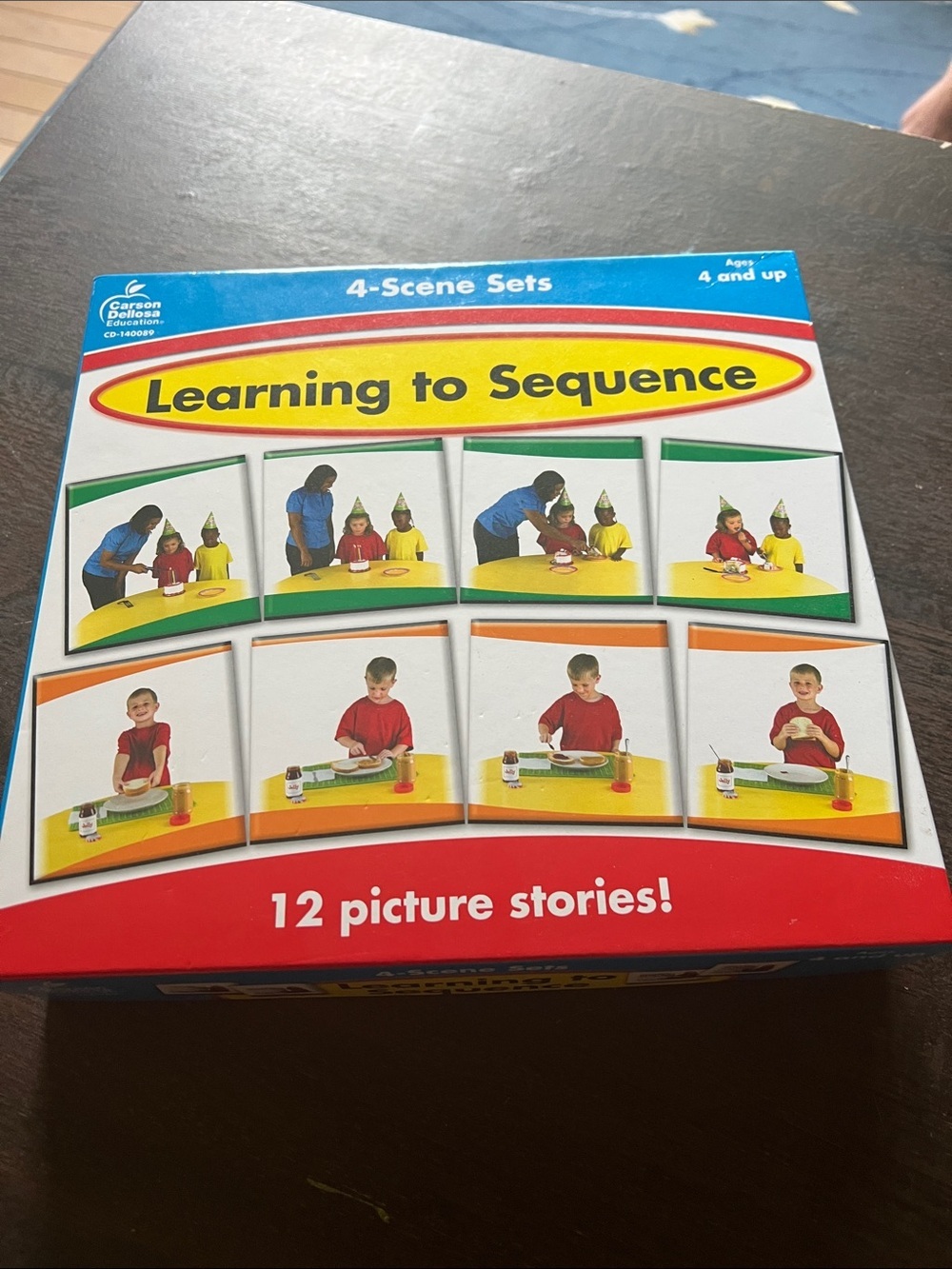 Carson Dellosa Learning to Sequence 4-Scene Cards Ages 4+ CD-140089